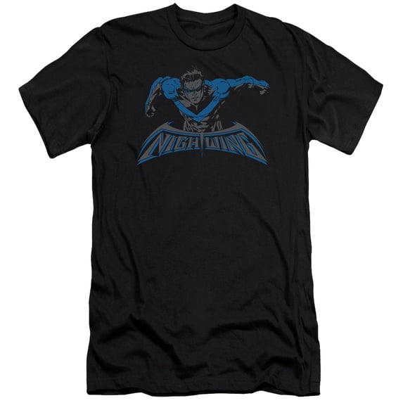 Batman Wing Of The Night Premium Canvas T-Shirt Adult Slim Fit 30/1 Black