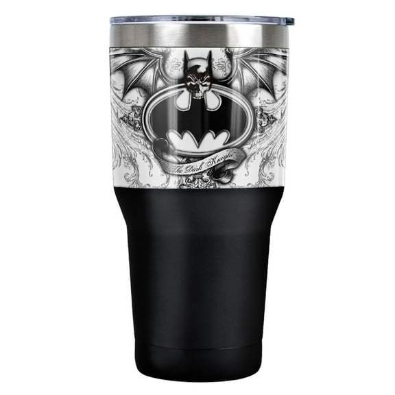 Batman Winged Logo Stainless Steel Tumbler 30 oz Coffee Travel Cup, Vacuum Insulated & Double Wall with Leakproof Sliding Lid