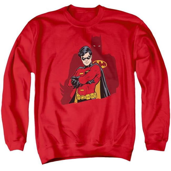 Batman & Wingman Adult Crewneck Sweatshirt, Red - 2X