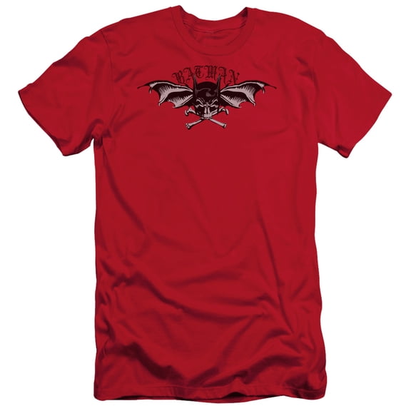 Batman Wings Of Wrath S/S Adult 30/1 T-Shirt Red
