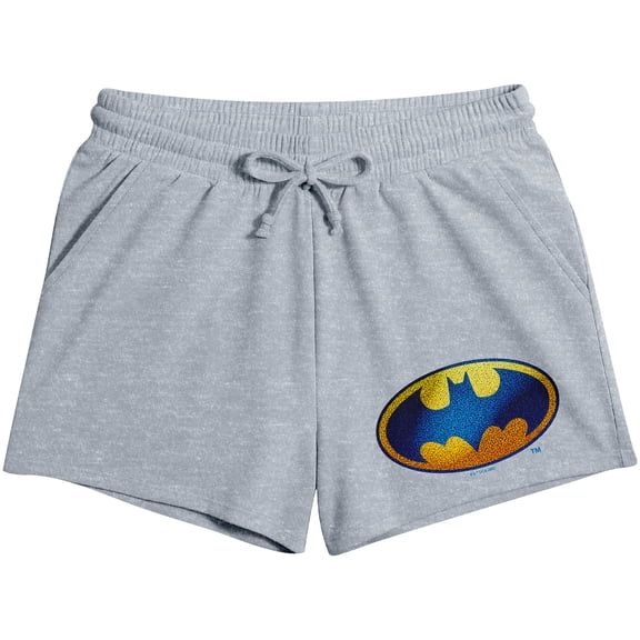 Batman Women's Lounge Shorts Elasticized Drawstring Waistband Batman Core Oval Logo Officially Licensed DC Sleepwear-XS