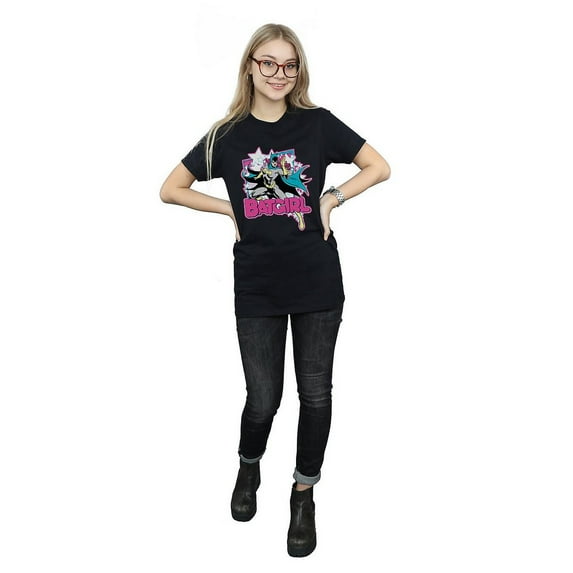 Batman Womens Leap Batgirl Cotton Boyfriend T-Shirt