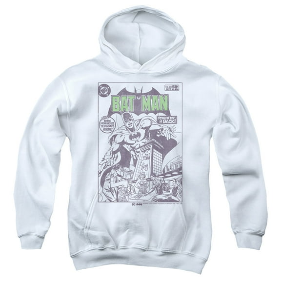 Batman Yesterdays Heroes 1 Kids Pull-Over Hoodie (Small) for Youth Boys and Girls, White