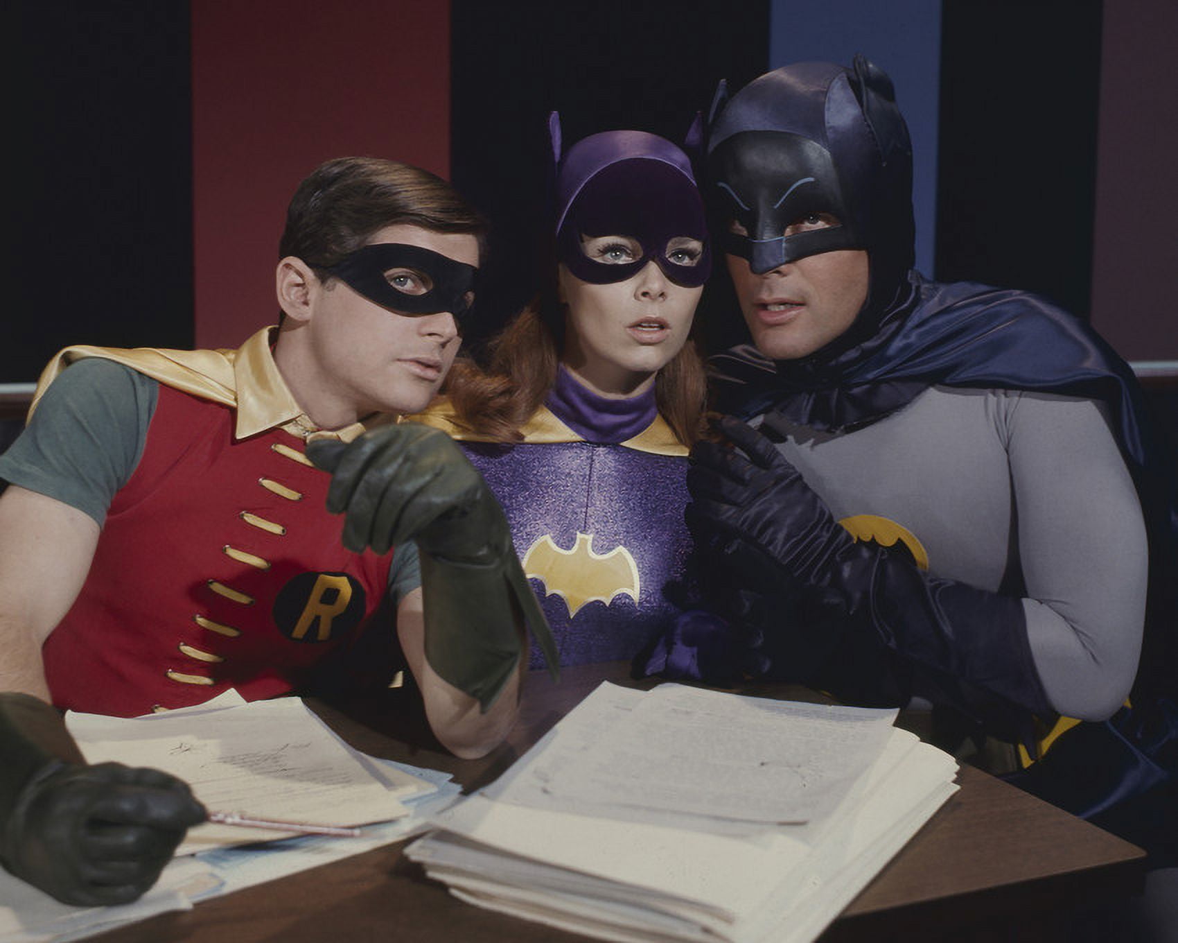 Batman Yvonne Craig Burt Ward Adam West in costumes 24x36 Movie Poster ...