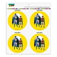 thumbnail image 1 of Batman and Robin Refrigerator Fridge Locker Vinyl Circle Magnet Set, 1 of 5