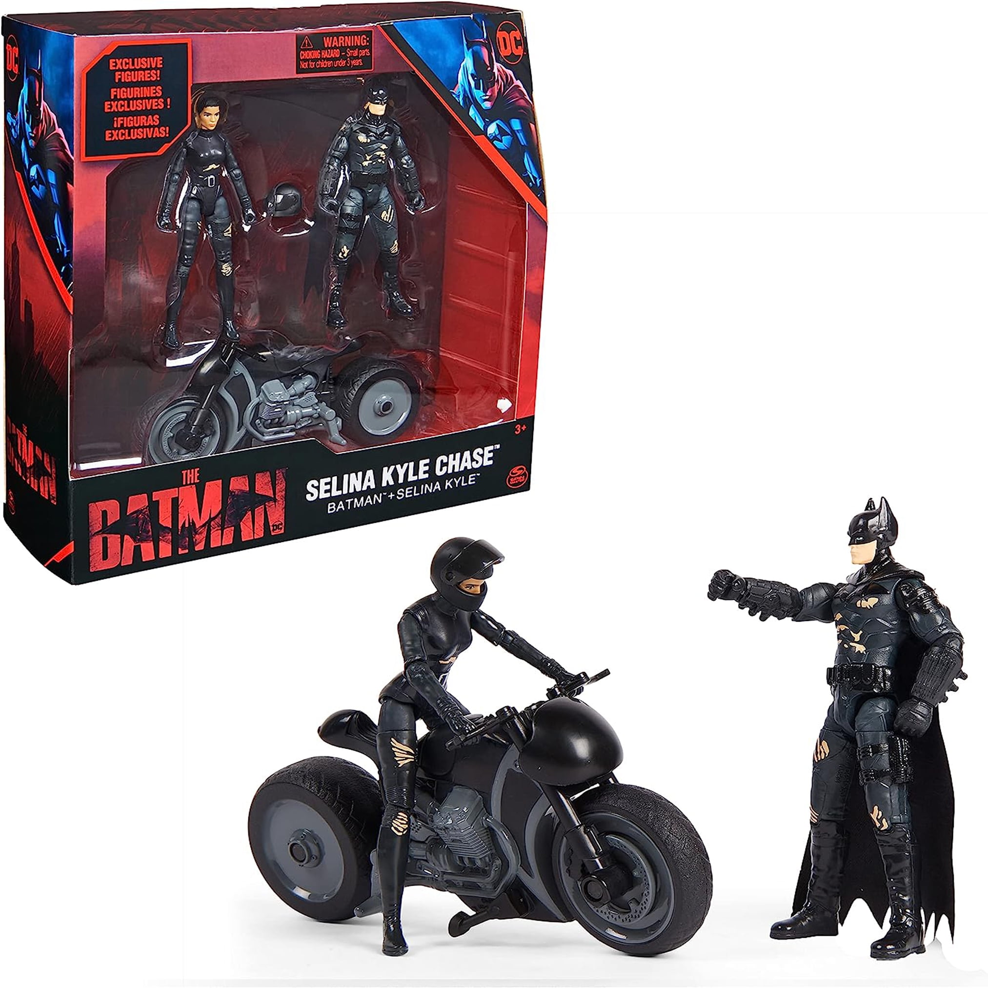 Batman and Selina Kyle Chase Pack with 2 Figures and Bike