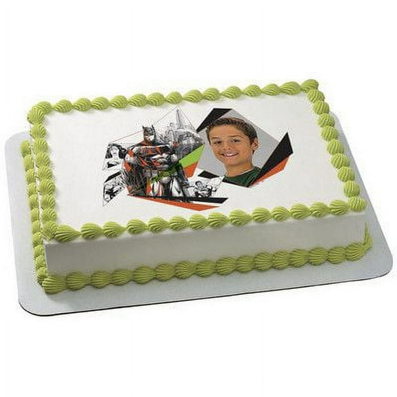 Batman and Wonder Woman-Personlized Photo Edible Frosting Photo Cake Topper