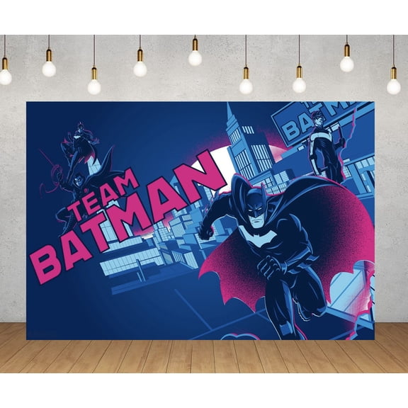 Batman backdrop, 60x40 inches, Batman party photography decoration, suitable for indoor and outdoor use.