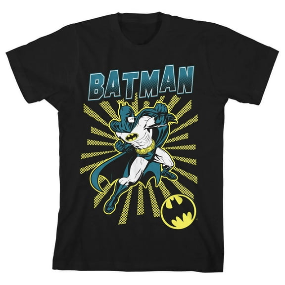 Batman in Action Toddler Boy's Black T-shirt-4T