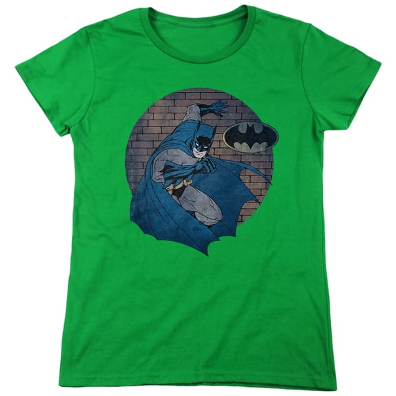 Batman in The Spotlight Women's T Shirt, Kelly Green, Large