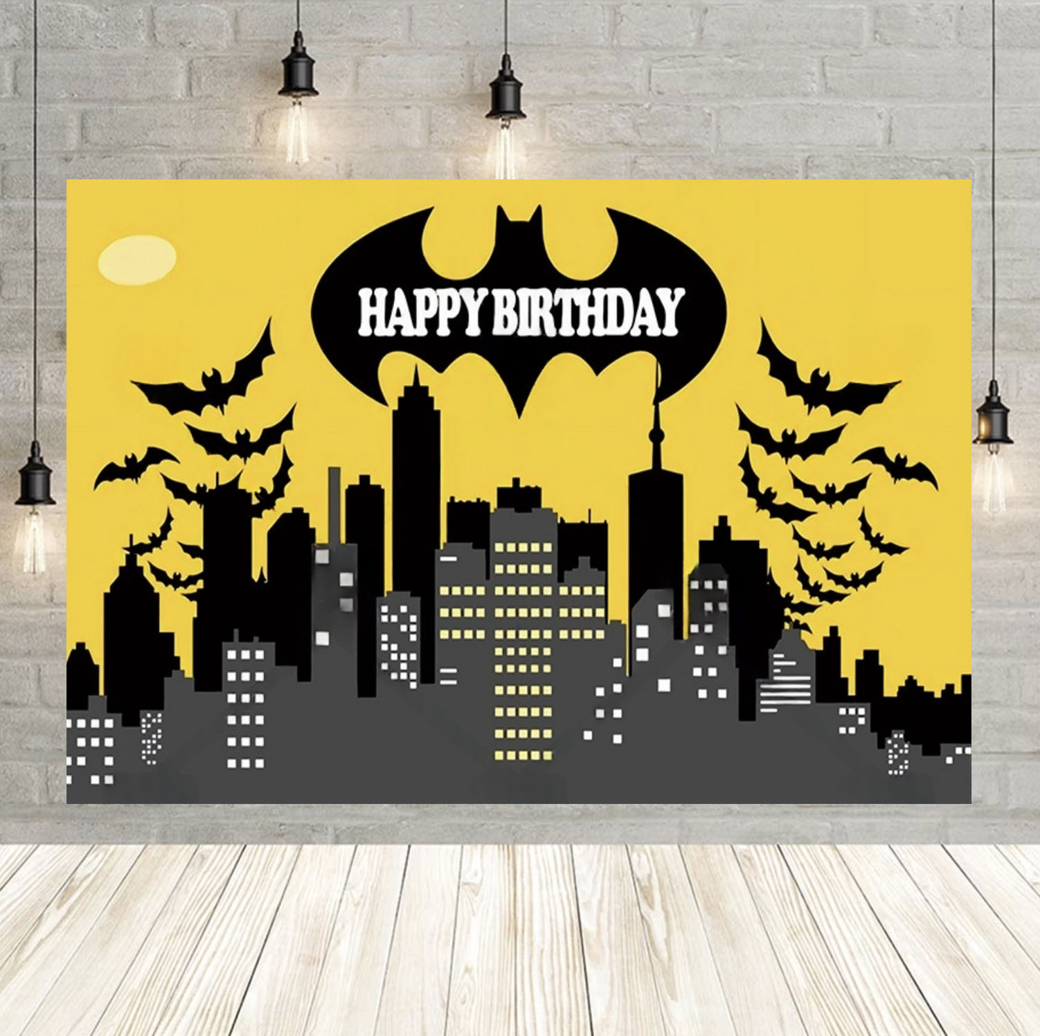 Batman party backdrop, 60x40 inches, perfect for Batman party setup ...