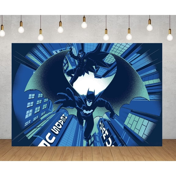 Batman party background decoration, 6040 inch Batman decorative background, Batman-themed party photography background.