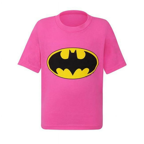 Batman tsbatsympnkkids-3T-Toddler 3T Batman Kids Pink Symbol Toddler T-Shirt - 3T