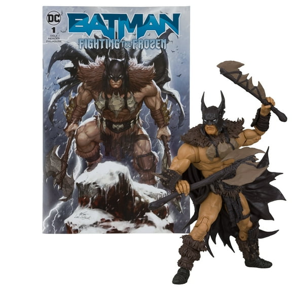Batman w/Batman Fighting The Frozen Comic (DC Page Punchers) 7" Figure - McFarlane Toys