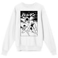 thumbnail image 1 of Batmanga Batman & Robin Manga Panel Art Crew Neck Long Sleeve White Adult Sweatshirt-Small, 1 of 3