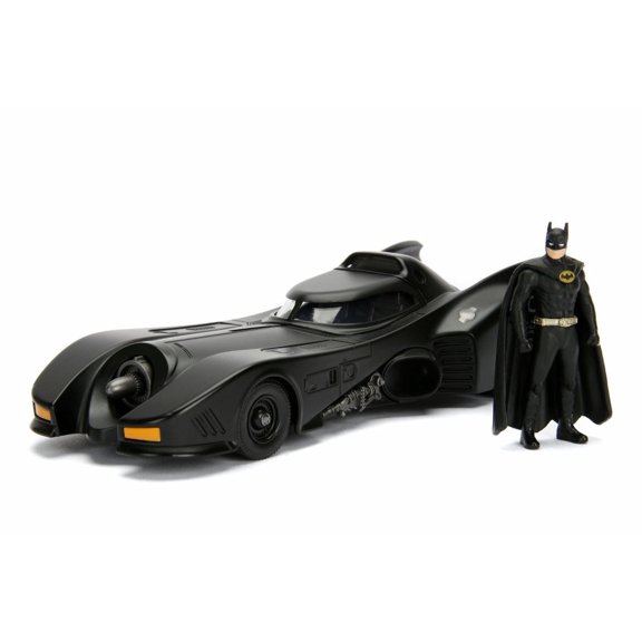 Batmobile Buildable Diecast Kit with Batman Figure, 1989 Batman - Jada 30874 - 1/24 Scale Diecast Model Toy Car
