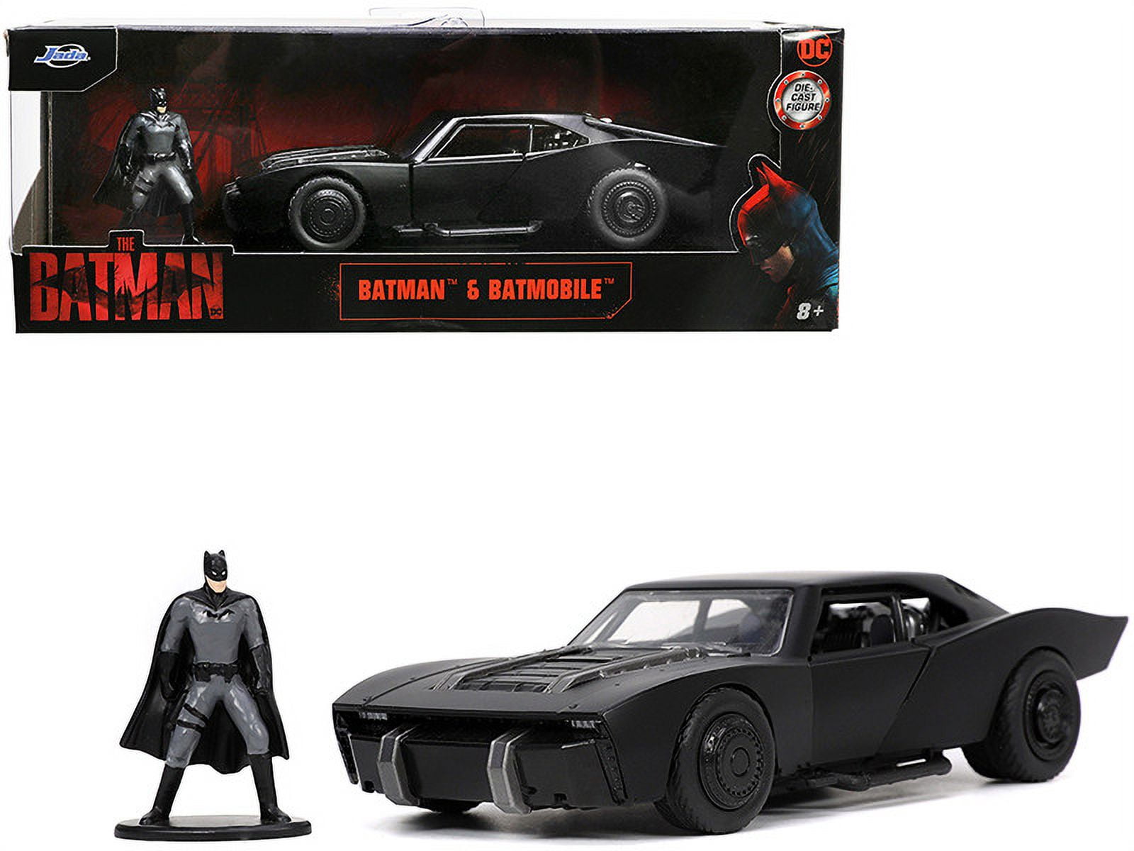 Batmobile Matt Black with Batman Diecast Figurine "The Batman" (2022) Movie  "DC Comics" 1/32 Diecast Model Car by Jada - Walmart.com