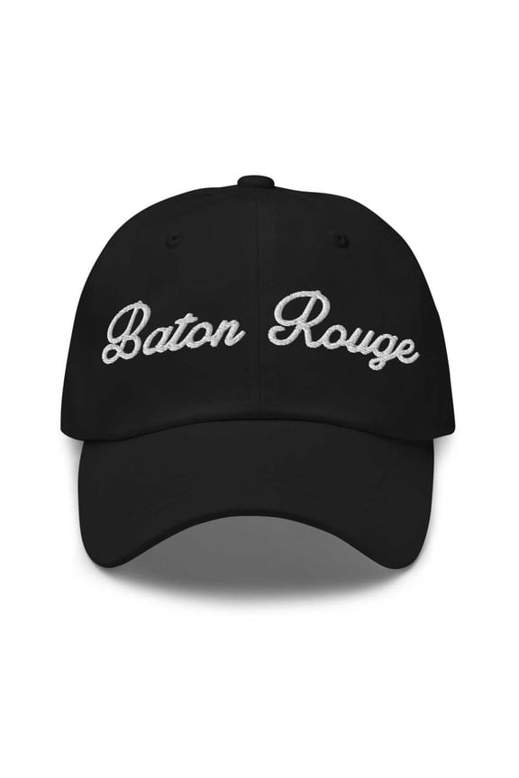 Baton Rouge Baseball Cap Baton Rouge Dad Hat Bold Script New York NY Hat Embroidered Souvenir Gift Black