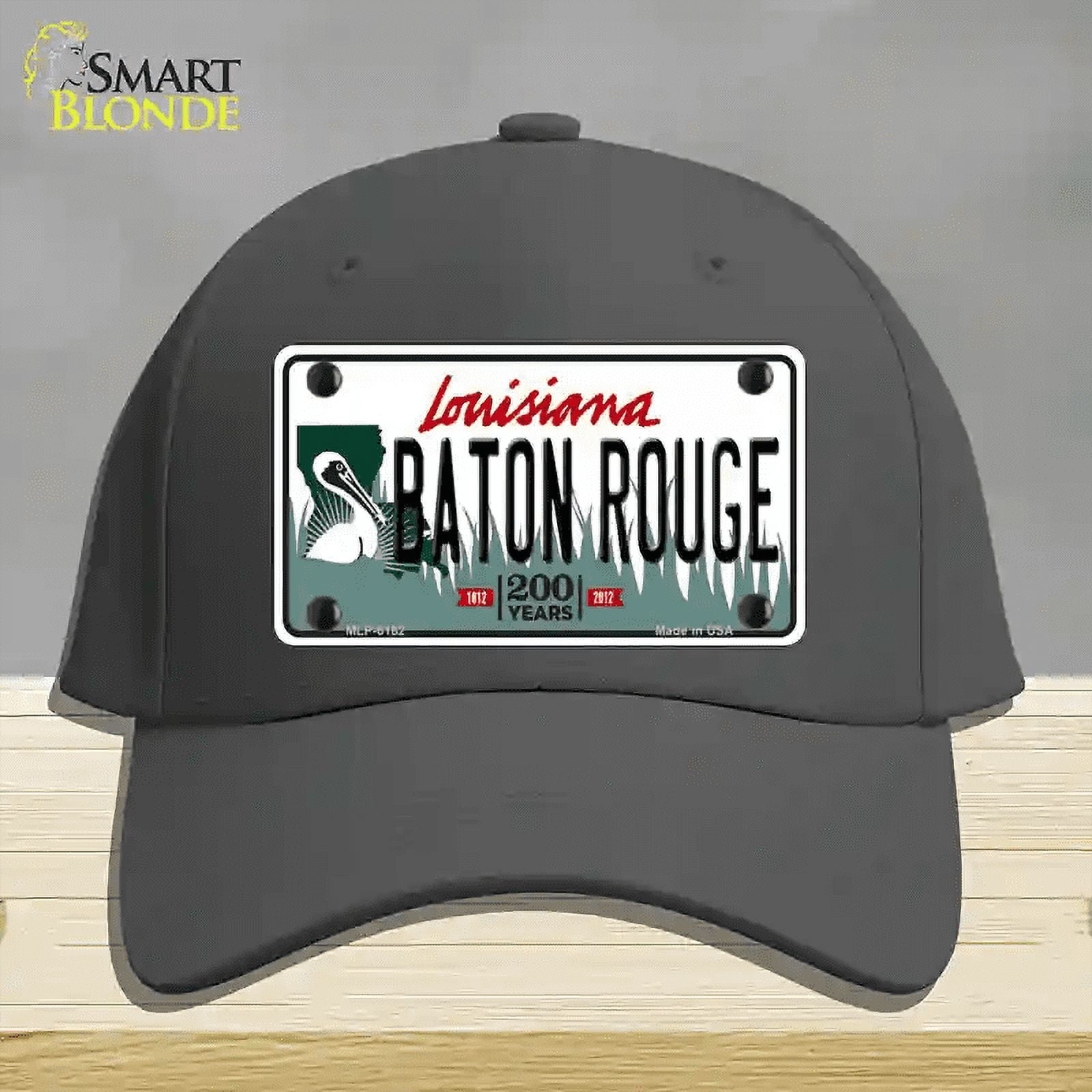 Baton Rouge Louisiana Novelty License Plate Hat Cotton Charcoal ...