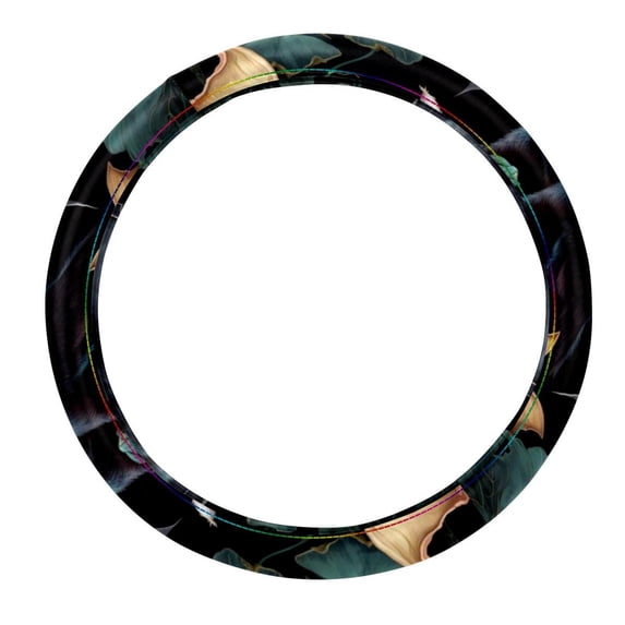 Bats 14.5 Inch Printing PVC Leather Car Wheel Cover Steering Wheel Covers Auto Accessories