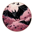 thumbnail image 1 of Bats 6Pcs Round Microfiber Leather Bar Coasters, 11x11 cm/4.3x4.3 in, Drink Mats for Home and Kitchen, Absorbent Cup Coasters Set for Drinks, 1 of 6