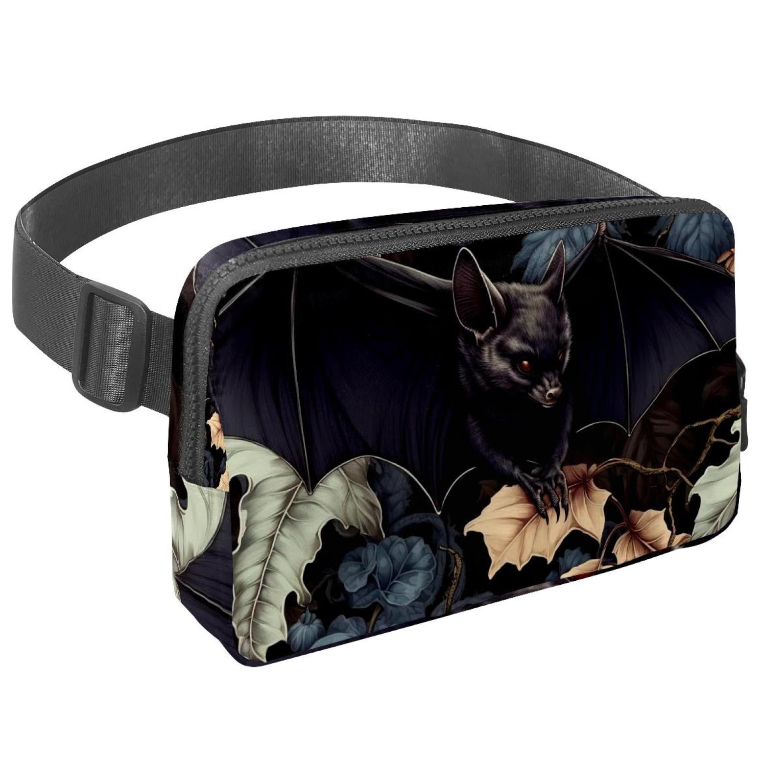Bats Adjustable Lightweight Waist Bag with Extension Strap - Unisex Crossbody Bag Running Belt