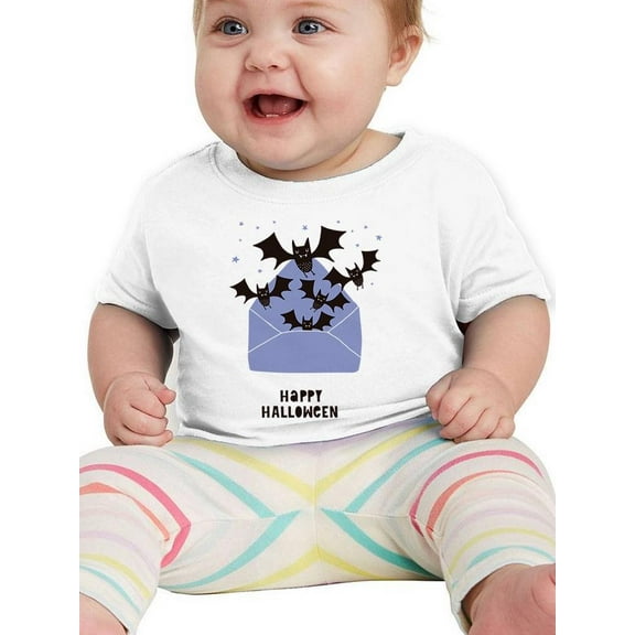 Bats And Envelope. Halloween T-Shirt Infant -Image by Shutterstock,  24 Months
