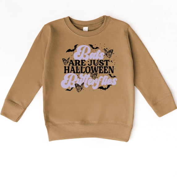 Bats Are Just Halloween Butterflies - Toddler Graphic Sweatshirt