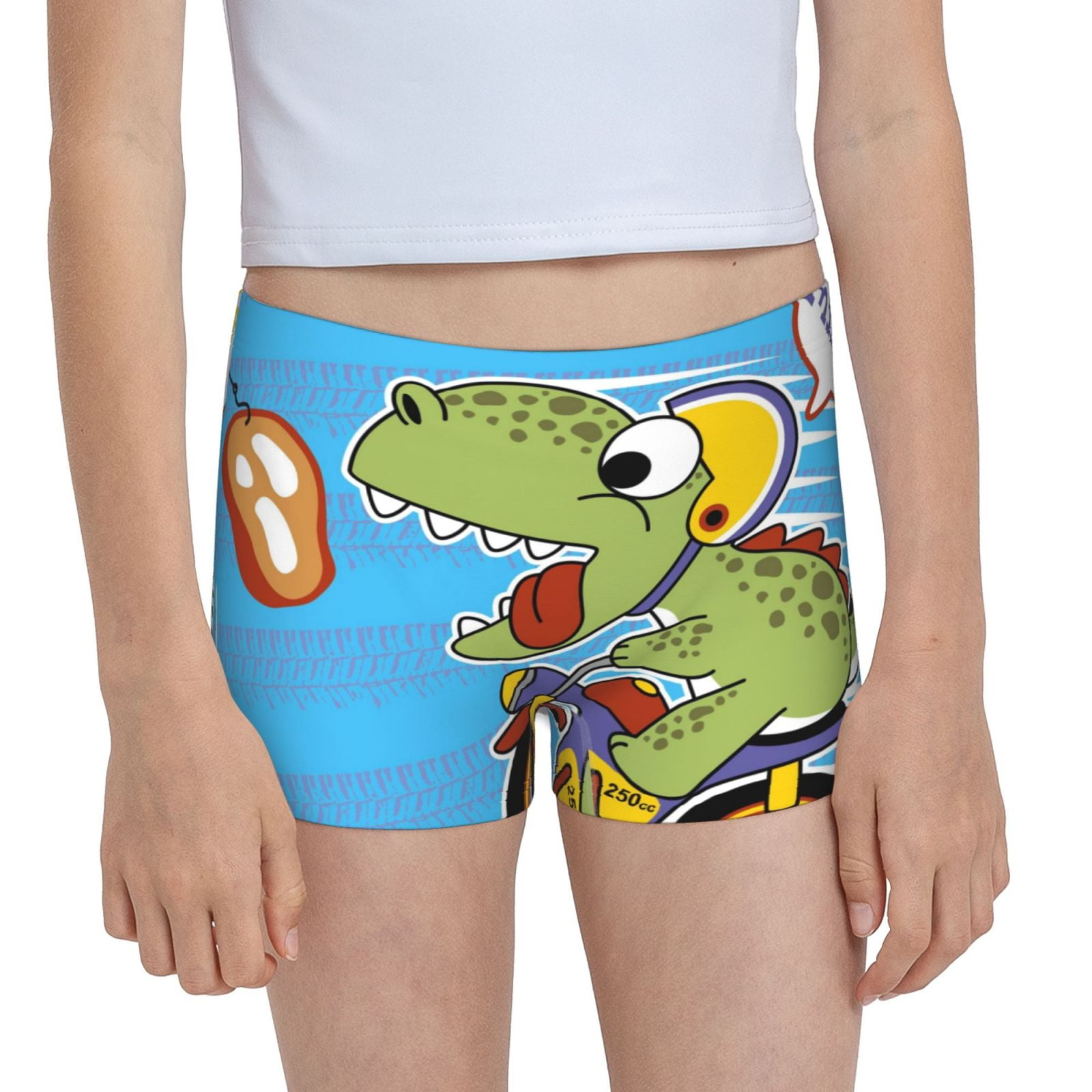 Easygdp Dinosaur Riding a Motorcycle Girls Hipster Cotton Underwear