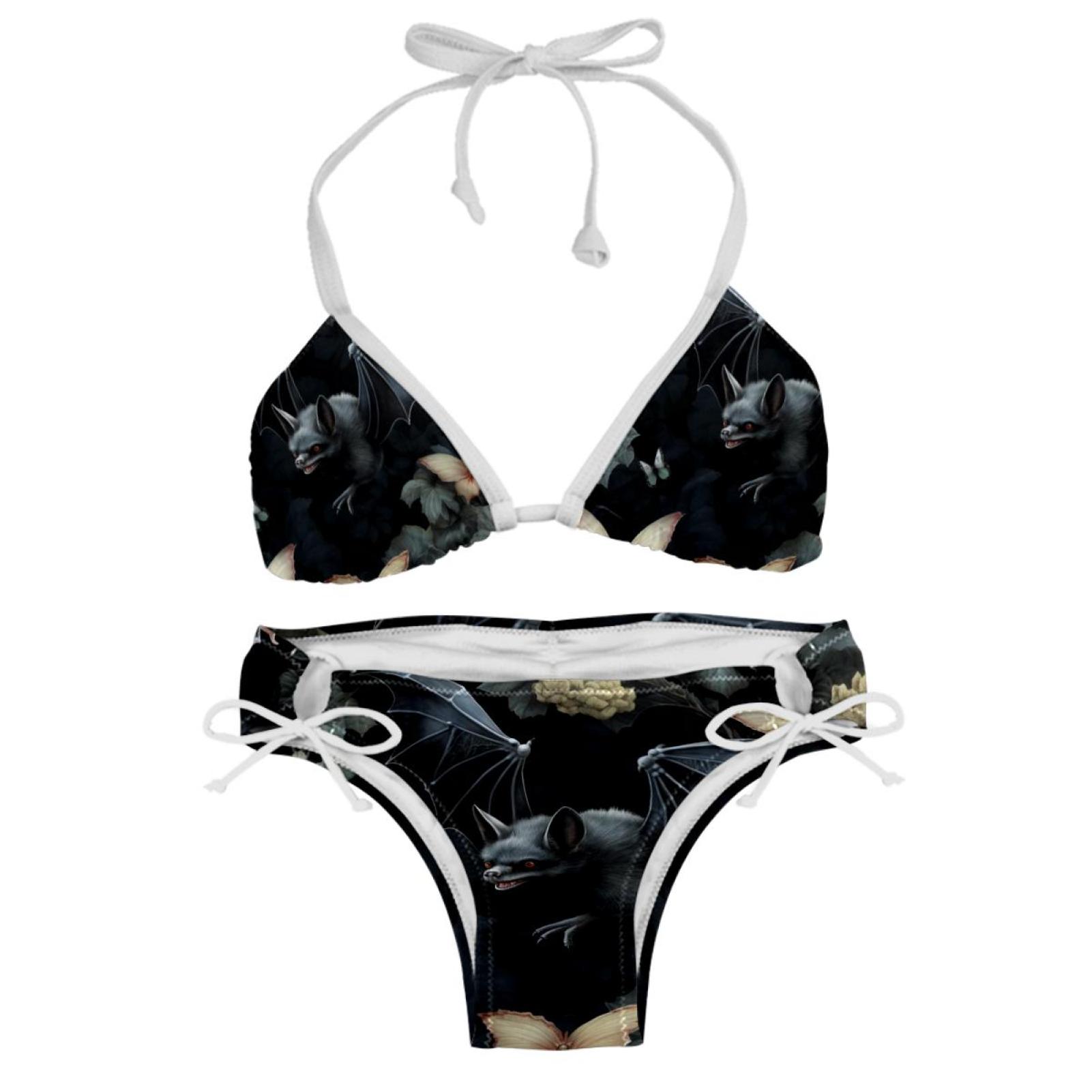 Bats Detachable Sponge Adjustable Strap Bikini Set Two-Pack Swimsuit ...