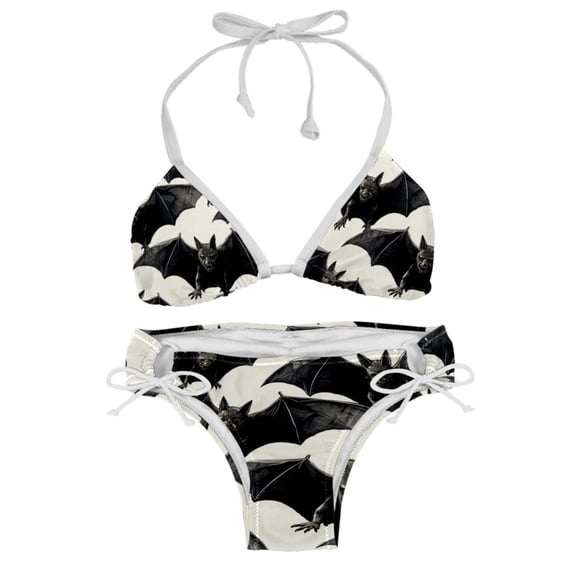 Bats Detachable Sponge Adjustable Strap Bikini Set Two-Pack Swimsuit Women Swimwear