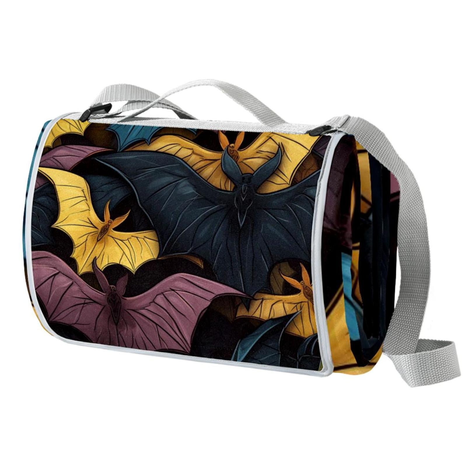 Bats Extra-Large Canvas Picnic Mat for Outdoor Beach Camping ...