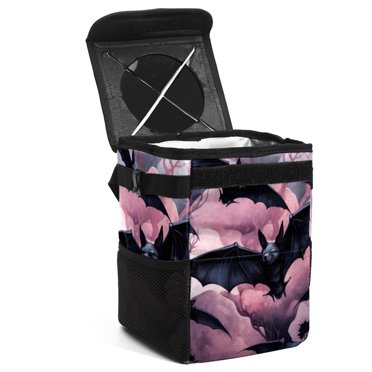 Falcons Football Car Trash Can, Essential Car Accessories Storage Bag Durable Waterproof Hanging Velcro Car Trash Bag Multi Purpose Storage Bag Car Ho
