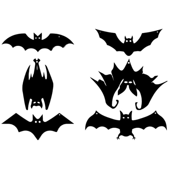 Bats Ghost Halloween Metal Sign, Unique Creepy Garden Decor, Backyard Decorations, Tree Hangings Set, Wall Decorations, About 10''