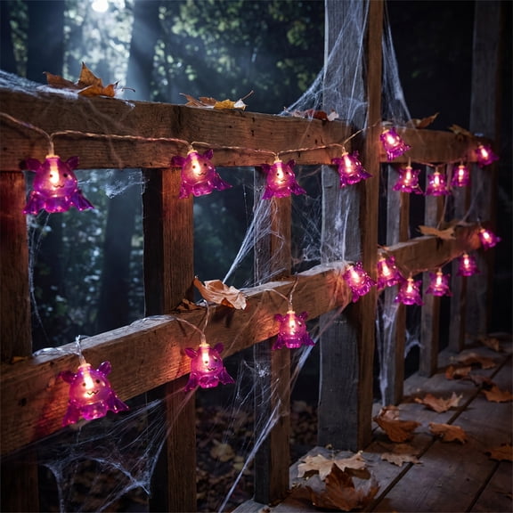 Bats Ghost Light Strings Halloween Decorative String Lights Ambient Glowing Lights vintage halloween decor