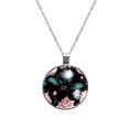 thumbnail image 1 of Bats Glass Design Circular Pendant Necklace, 1 of 5