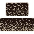 thumbnail image 1 of Bats Halloween Kitchen Mats Set of 2, Black Home Decor Low-Profile Kitchen Rugs for Floor - 17x29 and 17x47 Inch, 1 of 6