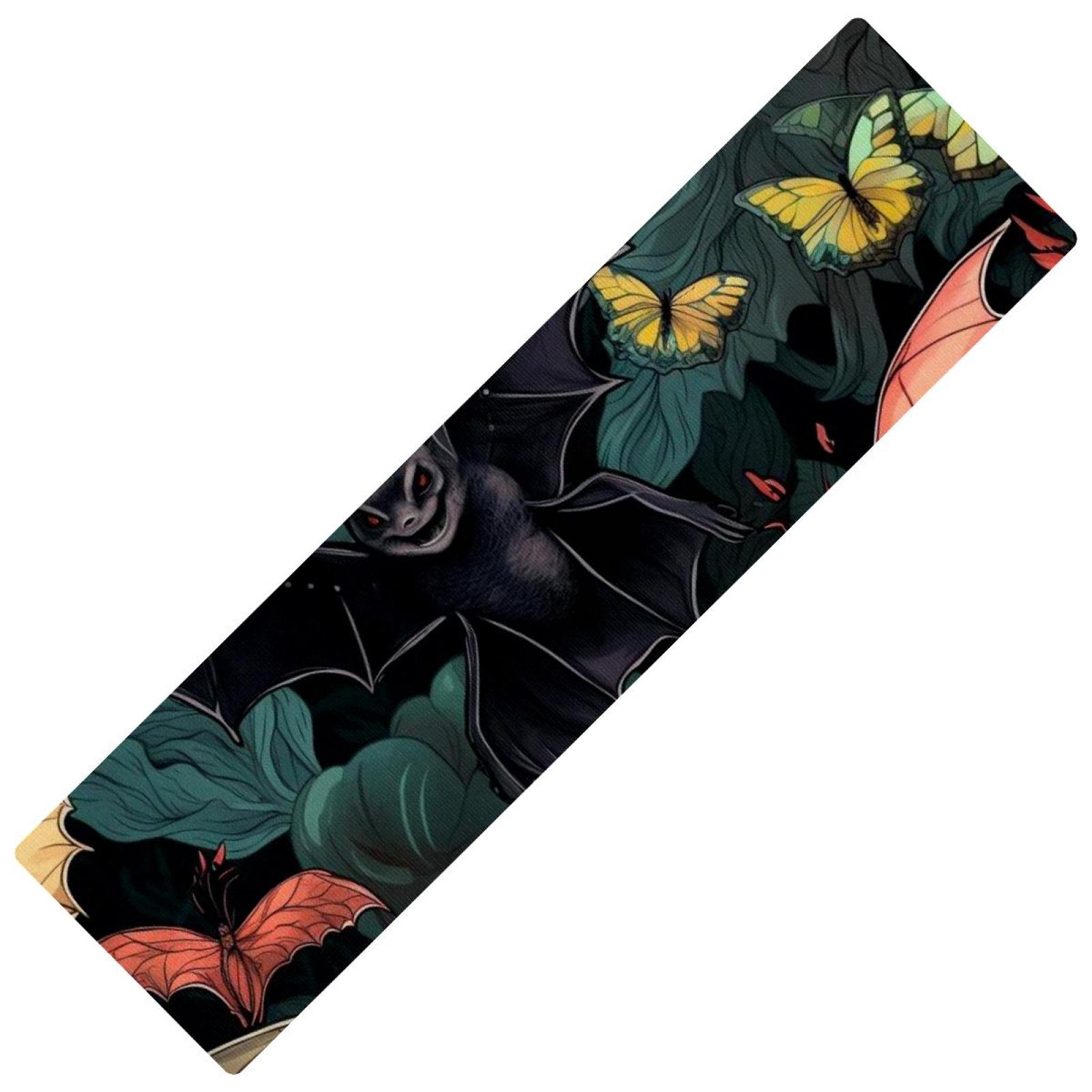 Bats Kitchen Runner Rectangular, 15.7"x59", Washable, , Absorbent Kitchen Mats, Rubber Mats