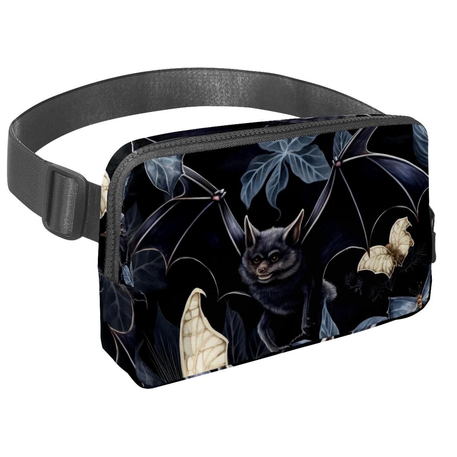 Bats Lightweight Adjustable Crossbody Bag with Extension Strap - Unisex Sling Bag