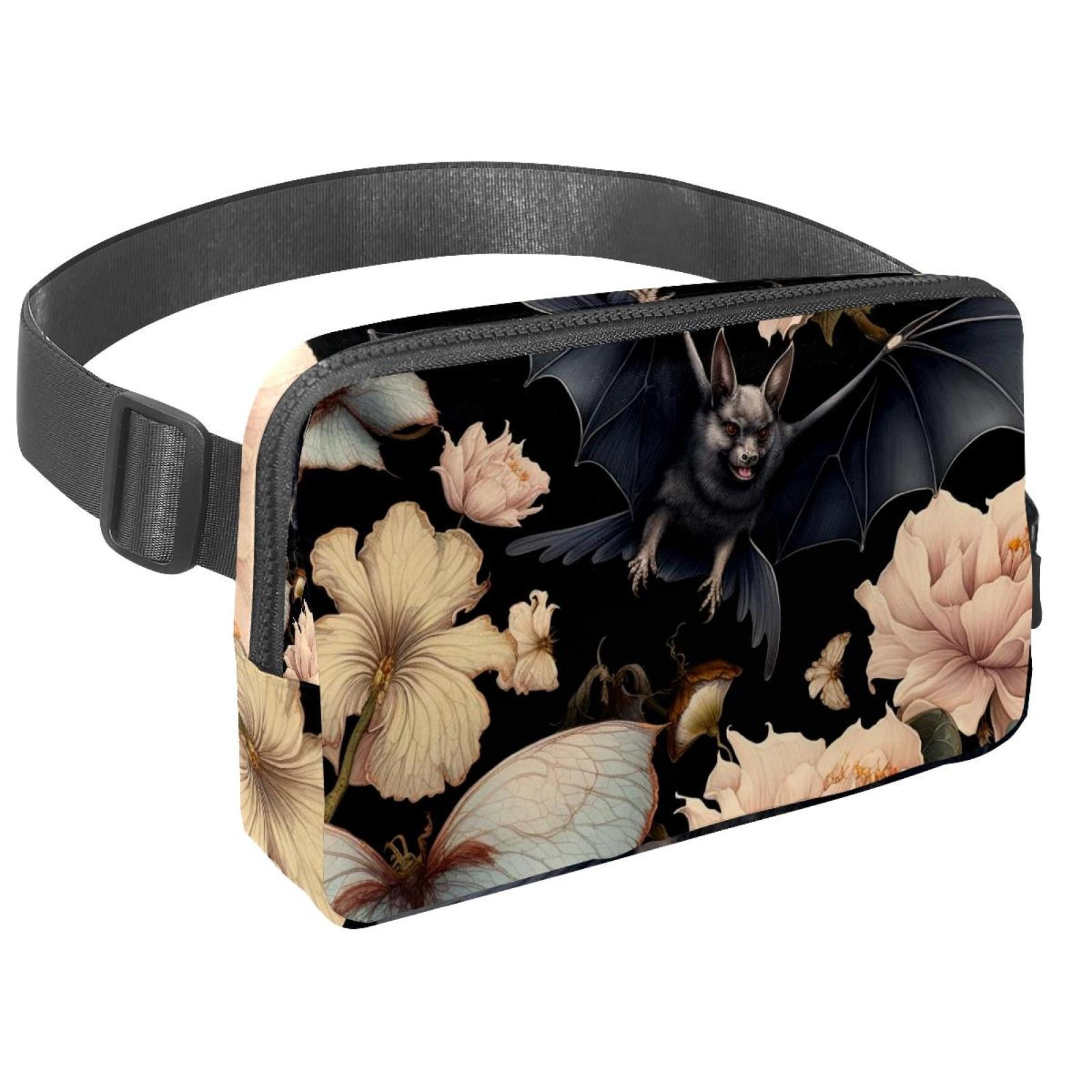 Bats Lightweight Adjustable Fanny Pack with Extension Strap - Unisex Crossbody Bag Money Belt