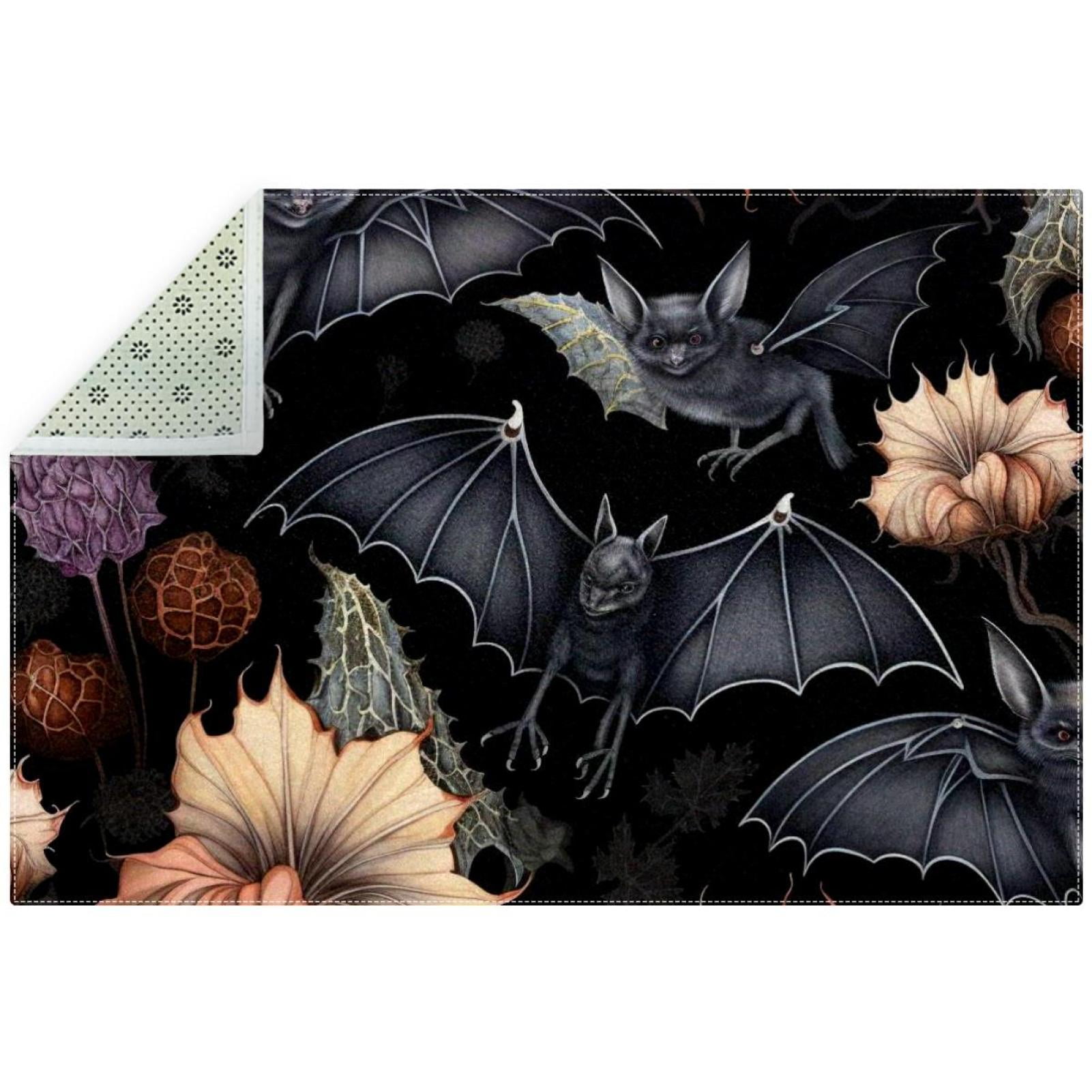 Bats Luxurious Polyester Area Rug Elegant Floor Mat for Living Room
