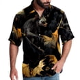 thumbnail image 1 of Bats Men's Button Down Hawaiian Print Short Sleeve Casual Summer Beach Shirts, 1 of 6