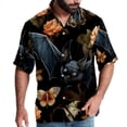 thumbnail image 1 of Bats Men's Short Sleeve Button Down Hawaiian Shirts for Summer Beach Casual Printed Style, 1 of 6