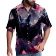 thumbnail image 1 of Bats Men's Short Sleeve Button Down Spread Collar Beach Shirts, 1 of 6