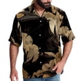 thumbnail image 1 of Bats Men's Short Sleeve Poplin Button Down Shirts - Casual Printed Summer Beach Tops for Men, 1 of 6