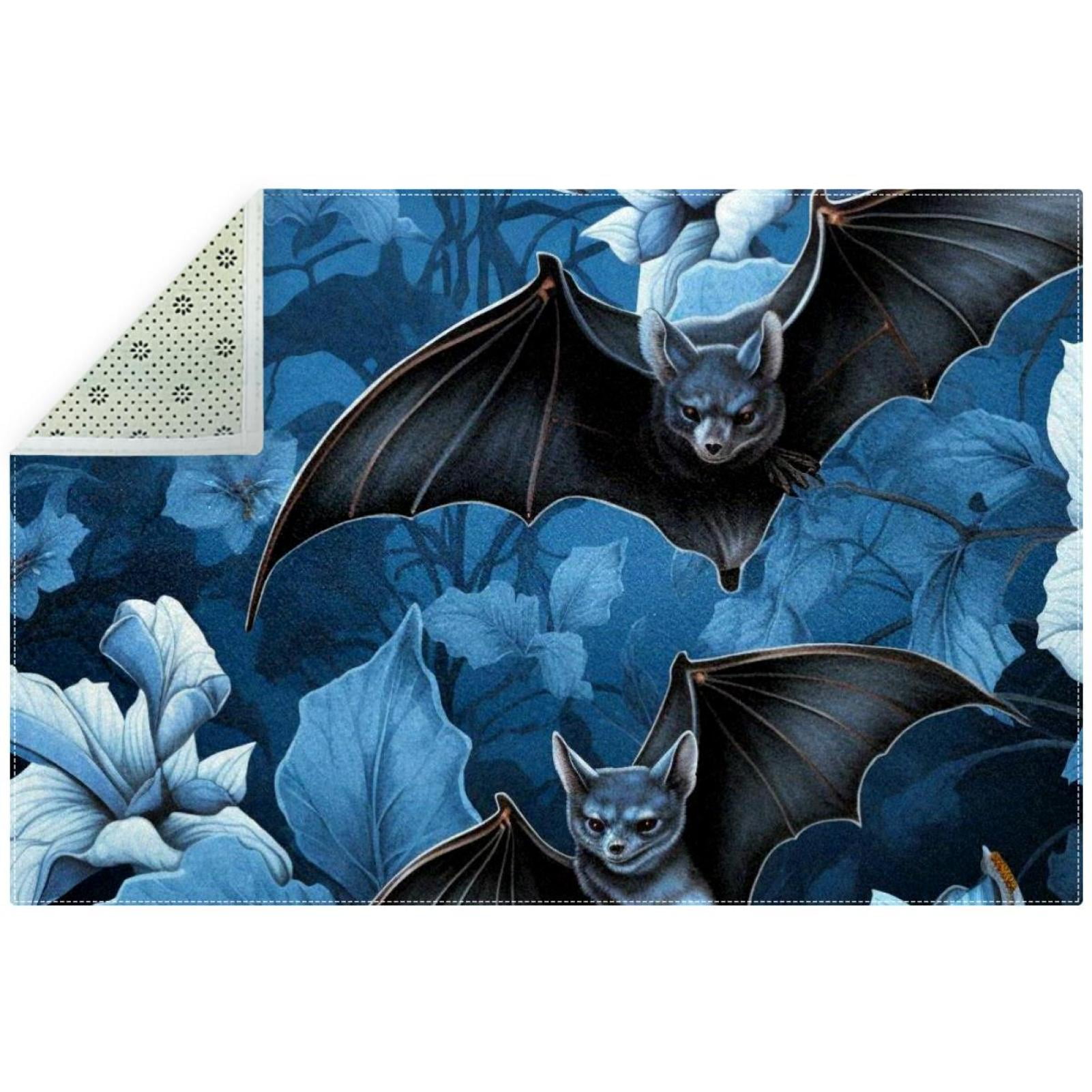Bats Modern Geometric Polyester Area Rug Stylish RightAngle Floor