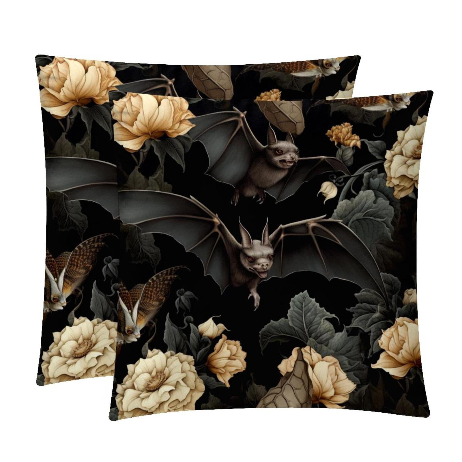 Bats Pillow Covers with Unique Patterns Set of 2, Chair Pillow Covers