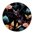 thumbnail image 1 of Bats Set of 6 Round Coasters, Microfiber Leather Drink Coasters, 11x11 cm/4.3x4.3 in Coaster Set for Table and Home Decor, 1 of 6