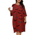 thumbnail image 1 of Bats Sleepshirts For Sleeping Travels Loose Sleepdress Pajama Dress Soft Nightdress Sleepwear, 1 of 7