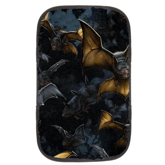 Bats Soft Furry Printed Armrest Cover 12.5x8.2 Inch - Comfortable Car Armrest Pad Accessory